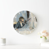 Grande Horloge Ronde Mère impressionniste observant le sommeil de l'enf (Maison)