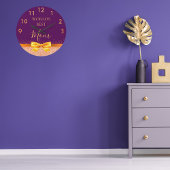 Grande Horloge Ronde Mère mère or violet arc