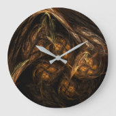 Grande Horloge Ronde Mère Terre Art Abstrait Round (Recto)