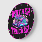 Grande Horloge Ronde Mère Trucker : Pink Attitude Violet (Angle)