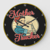 Grande Horloge Ronde Mère Trucker : Rosie Le Riveter (Recto)