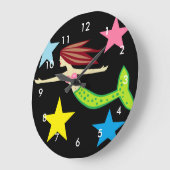 Grande Horloge Ronde Mermaid and Stars (Angle)