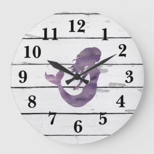 Grande Horloge Ronde Mermaid Purple Beach
