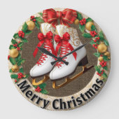 Grande Horloge Ronde Merry Christmas Ice Skate (Recto)