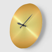 Grande Horloge Ronde Métal or Stainless Steel Metal Look (Angle)