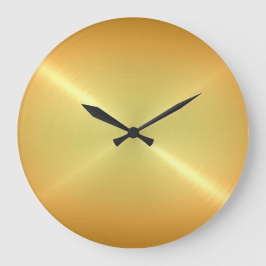 Grande Horloge Ronde Métal or Stainless Steel Metal Look (Recto)