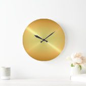 Grande Horloge Ronde Métal or Stainless Steel Metal Look (Maison)