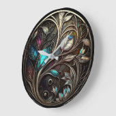 Grande Horloge Ronde Métaux mystiques (Angle)