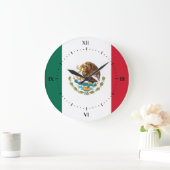 Grande Horloge Ronde Mexican flag Clocks (Maison)