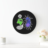 Grande Horloge Ronde Microbes Virales (Maison)
