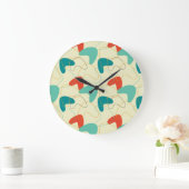 Grande Horloge Ronde Midcentury Modern Wall Clock (Maison)
