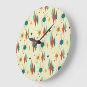 Grande Horloge Ronde Midcentury Modern Wall Clock (Angle)