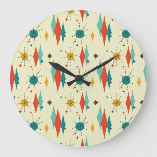 Grande Horloge Ronde Midcentury Modern Wall Clock