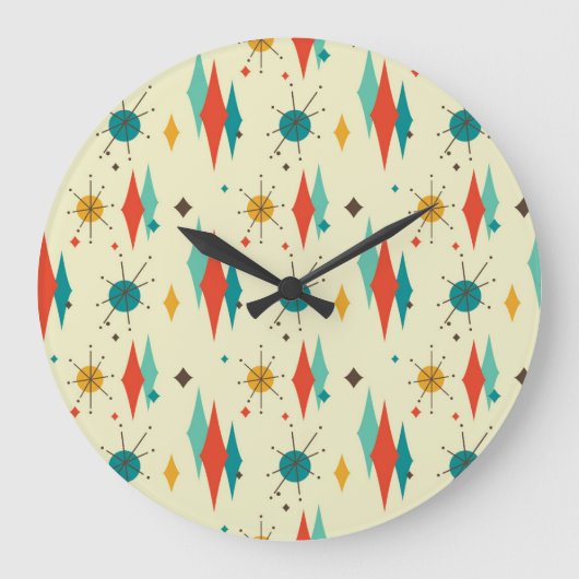 Grande Horloge Ronde Midcentury Modern Wall Clock (Recto)