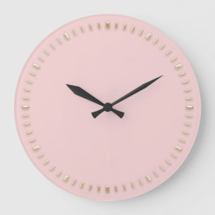 Grande Horloge Ronde Minimalisme moderne Rose rose Rose Blu Abstrait