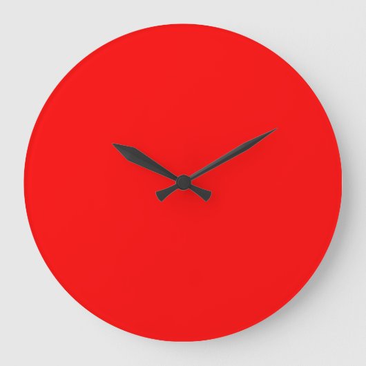 Grande Horloge Ronde Minimalisme rouge (Recto)