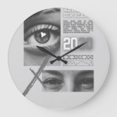 Grande Horloge Ronde Minimalist Wood Wall Clock – 10" (Recto)