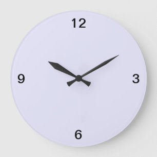 Grande Horloge Ronde Minimaliste. Lavande.