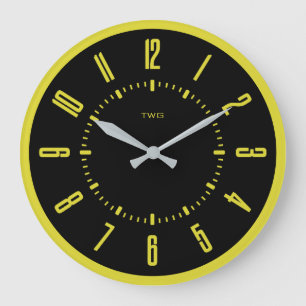 Grande Horloge Ronde Minimaliste Moderne Personnalisé