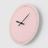Grande Horloge Ronde Minimaliste moderne Rose Blush (Angle)