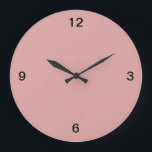 Grande Horloge Ronde Minimaliste. Rose Pastel.<br><div class="desc">Horloge murale minimaliste ronde,  dans une couleur rose pastel. Améliorera n'importe quelle pièce.</div>