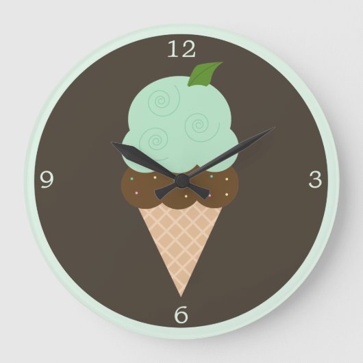 Grande Horloge Ronde Mint chocolate Ice Cream Cone (Recto)