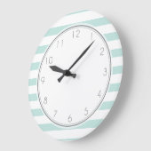 Grande Horloge Ronde Mint Stripes (Angle)