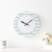 Grande Horloge Ronde Mint Stripes (Maison)