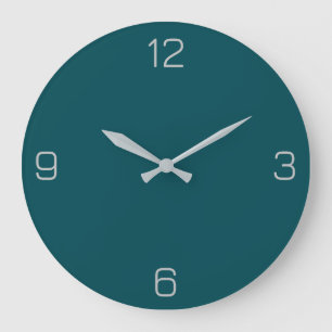 Grande Horloge Ronde Minuit Vert 004953 Couleur - Option pour ajouter u