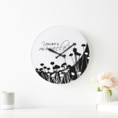 Grande Horloge Ronde Miracle de récupération, noir et blanc (Maison)