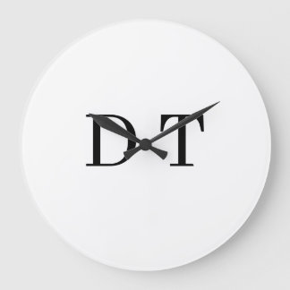 Grande Horloge Ronde Miroir en platine gravé – Luxe ultra-propre