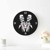 Grande Horloge Ronde Mirror Image Skeleton Black (Maison)