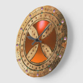 Grande Horloge Ronde MODÈLE ANTIQUE TRAVERS L'OEUVRE D'ÂGE Orange (Angle)