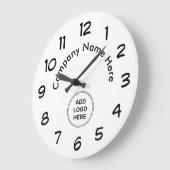 Grande Horloge Ronde Modèle du logo de la société Office (Angle)