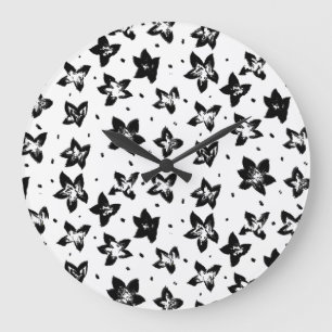 Grande Horloge Ronde Modèle floral reconstruit - Goth chromatique