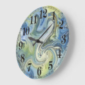 Grande Horloge Ronde Modern Abstract (Angle)