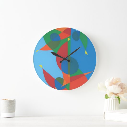 Grande Horloge Ronde Modern Abstraction Treble Clef Wall Clock (Maison)