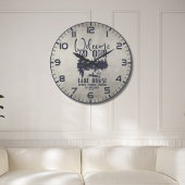 Grande Horloge Ronde Modern Lake House Nom de famille