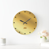 Grande Horloge Ronde Modern Luxury Gold Gradient Gothic Monogram (Maison)