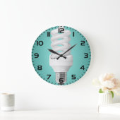 Grande Horloge Ronde Modern Spiral Compact Fluorescent Lightbulb (Maison)
