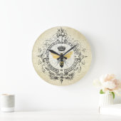 Grande Horloge Ronde Modern vintage french queen bee (Maison)