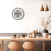 Grande Horloge Ronde Moderne Florale Du Milieu Du Siècle