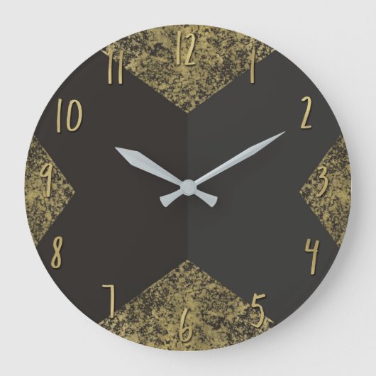 Grande Horloge Ronde Moderne Gold & Grey Chic (Recto)