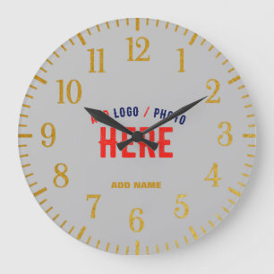 GRANDE HORLOGE RONDE MODERNE MODERNE ASH PERSONNALISABLE VÉRIFIÉ