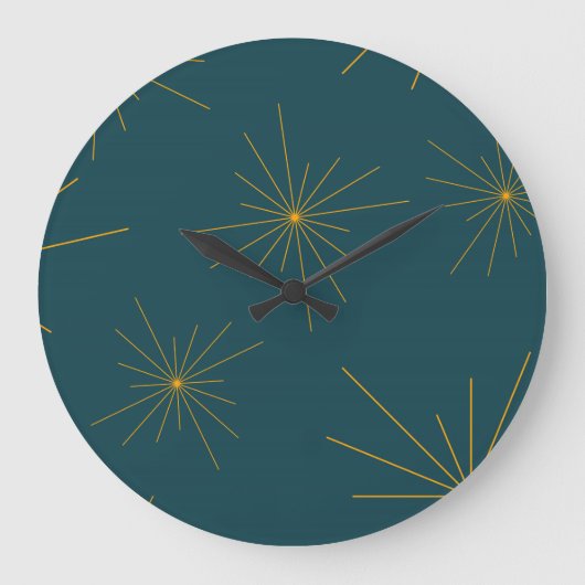 Grande Horloge Ronde Moderne, simple, cool, abstraction lumière tendanc (Recto)