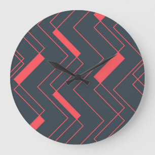 Grande Horloge Ronde Modernes, simples, abstraits, vibrants, trendy pat