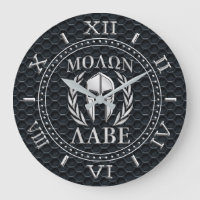 Molon Labe Chrome Comme Spartan Masque Dial Grille