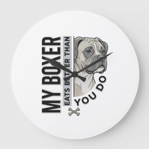 Grande Horloge Ronde Mon Boxer Mange Mieux Que Vous T-Shirt Amoureux De