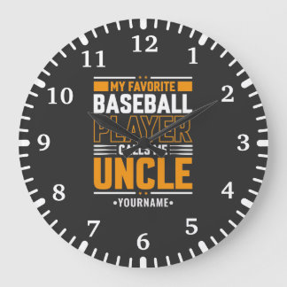 Grande Horloge Ronde Mon Joueur Favori M'Appelle Oncle