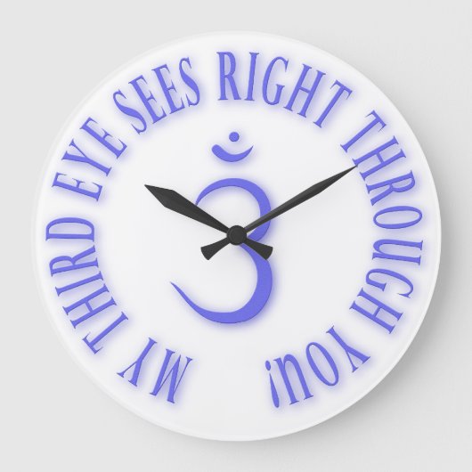 Grande Horloge Ronde Mon troisième oeil vous voit tout droit ! (Recto)
